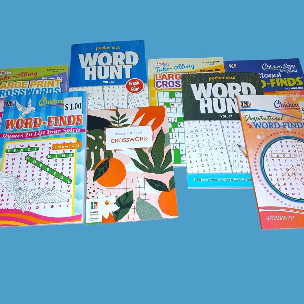 Assorted Word Puzzle Books Set